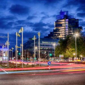 Aegidientorplatz in Hannover am Abend